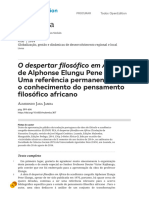 O Despertar Filosófico em África de Alphonse Elungu Pene Elungu - Uma Referência Permanente para o Conhecimento Do Pensamento Filosófico Africano