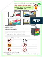 Ficha-Lun-Ps-Reconocemos Las Normas de Seguridad Vial