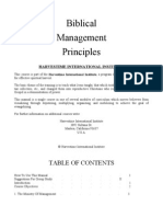 Biblical Management Principles