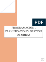 Programación, Planificación y Gestión de Obras.