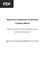 Manual para La Elaboracion de Sermones y Estudios Biblicos