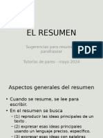 Parafrasear y Resumir Textos