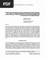 [European Journal of Social Psychology 1982-Oct Vol. 12 Iss. 4] Dr. Rudolf Fisch_ Hans-Dieter Daniel - R...Blication Trends in Experimental Social Psychology_ 1971–1980—a Thematic Analysis of the Journal of Experime - Libgen.li