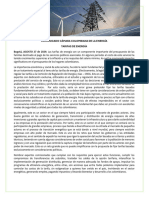 "Sería Un Error Fijar Tarifas de Energía Por Criterios Políticos": CCE