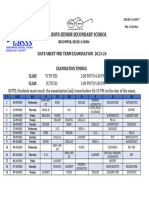 Revised Date Sheet Mid Term 2023-24