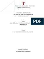 Relación de La Prótesis y Ortodoncia Con La Periodoncia Noveno A