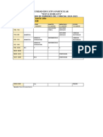 Horario 1 Trimetre Examenes