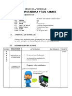 SESION DE APRENDIZAJE La Computadora y Sus Partes