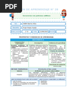 Sesion de Aprendizaje Resolvemos Problemas de Secuencias Numericas