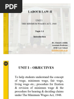 Unit I-Labour Law-II - Dr. Ghazala Abidin