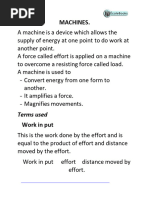 S2 Physics Notes Machines