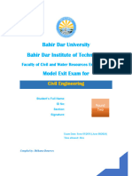 Civil Engineering Model Exit Exam - 2016 2nd Round