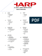 Worksheet 3 Memo - Algebraic Fractions