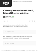 Kali Setup On Raspberry Pi - Part 3, Setup VNC Server and Client - by Varsha Chahal - Medium