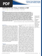 Indications For and Timing of Initiation of KRT