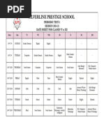 Date Sheet of Periodic Test 1 - 2024-25