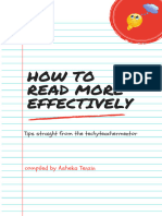 How To Read More Effectively