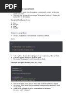 Unit Iii Error Handling Exceptions