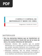 Costeo y Control de Materiales y Mano de Obra