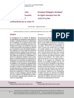 Pedagogías Emergentes Desarrolladas en La Educación Superior A Partir Del Confinamoent Por Covid