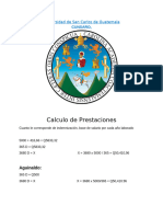 Calculo de Prestaciones Procesal Laboral I