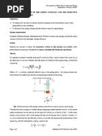 Determination of Spring Constant by Using Oscillation Method