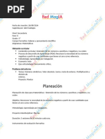 Red MAgIA - Reconoce La Necesidad de Los Números Negativos A Partir de Usar Cantidades Que Tienen Al Cero Como Referencia.