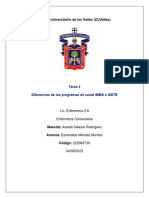 Tarea 4 - Diferencias de Los Programas de Salud IMMS e ISSTE