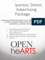 2012 Sponsor, Donor, and Advertising Package