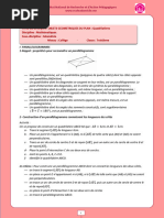 Maths 3e QUADRILATERES