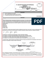 Lista 2 de Exercícios 2º Tri