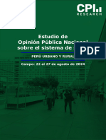 Informe CPI: Percepción Sobre El Sistema de Salud Pública en El Perú - Agosto 2024