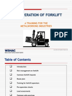 Safe Operation of Forklifts