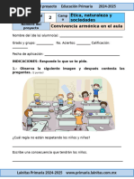 2do Grado Septiembre - Examen 06 Convivencia Armónica en El Aula (2024-2025)