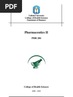 Pharmaceutics II: Taibah University College of Health Sciences