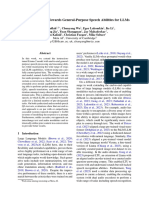 AudioChatLlama: Towards General-Purpose Speech Abilities For LLMs