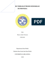 Pengaruh Pers Terhadap Proses Demokrasi Di Indonesia