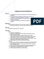 Chem - Senior Lab Chemical Equilibrium