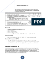 DEVOIR COMMUN DE 3ème