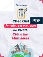 Checklist e Lista de Exercícios - Ciências Humanas