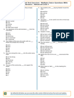 506 - Subject Verb Agreement Test Exercises Multiple Choice Questions With Answers Advanced Level 7