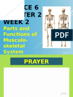 Sceince 6 - Q2 W2 - Parts and Function of Musculo-Skeletal System