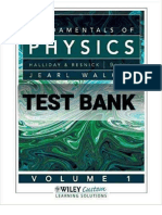 Test Bank For Fundamentals of Physics 9th Edition by Resnick Walker and Halliday Instructor Solution Manual - Compressed