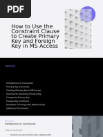 How To Use The Constraint Clause To Create Primary Key and Foreign Key in MS Access