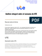 Análisis Integral Sobre El Consumo de UTE