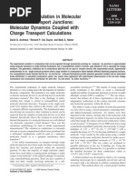 Stochastic Modulation in Molecular Electronic Transport Junctions: Molecular Dynamics Coupled With Charge Transport Calculations