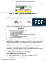 Affinity Laws For Centrifugal and Positive Displacement Pumps