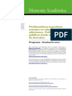 Problematicas de Salud Mental en La Argentina