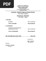 Financial Report - Tawala ES - School Publication - 2023 2024