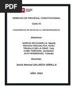 Fundamentos de Hecho en La Jurisprudencia Del Caso